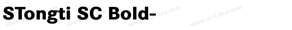 STongti SC Bold字体转换